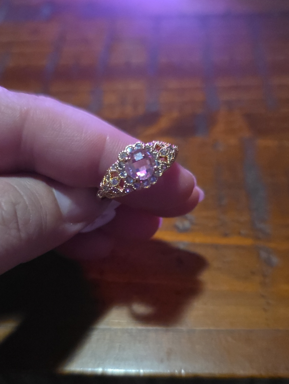 Delicate Pink Stone Ring